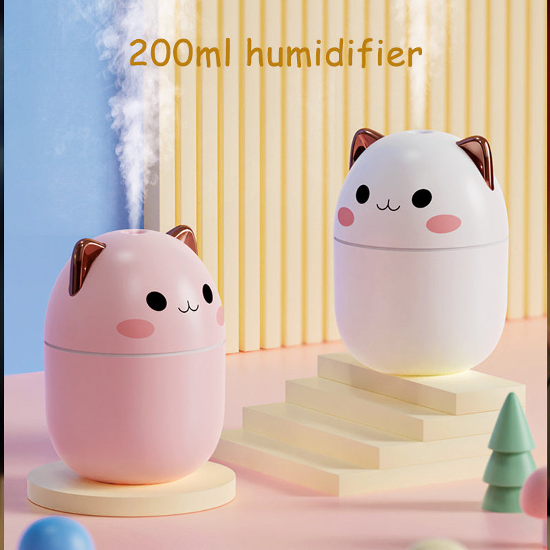 Kat Design Luchtbevochtiger – Stille USB Aroma Diffuser met LED & Koele Mist