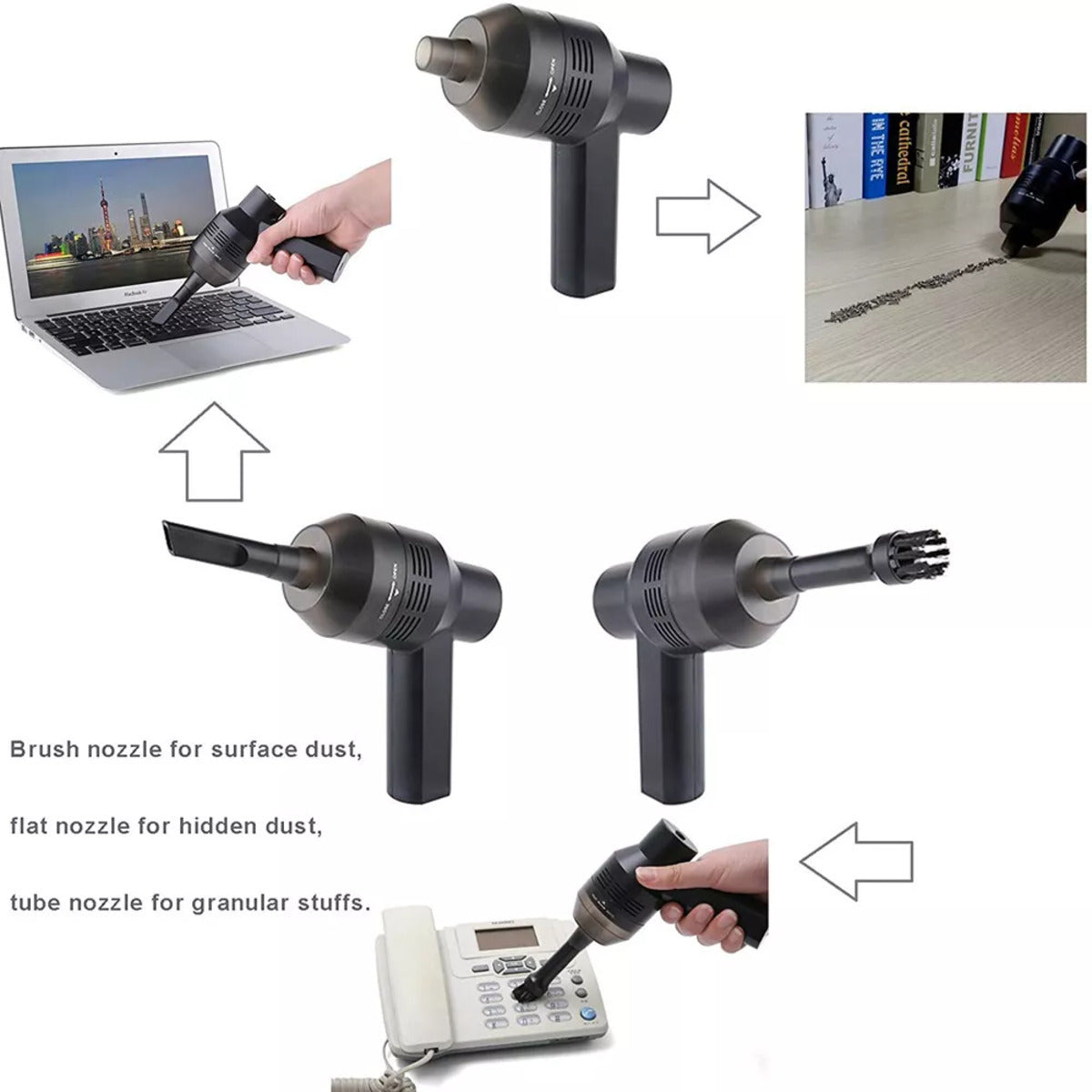 Elektrische Luchtstofblazer – Voor Elektronica & Auto - USB-Oplaadbaar