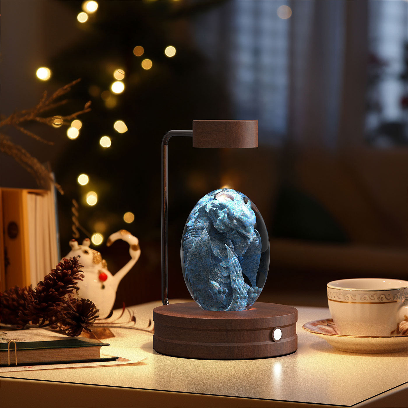 3D Kristalglas Nachtlamp met USB Oplaadfunctie