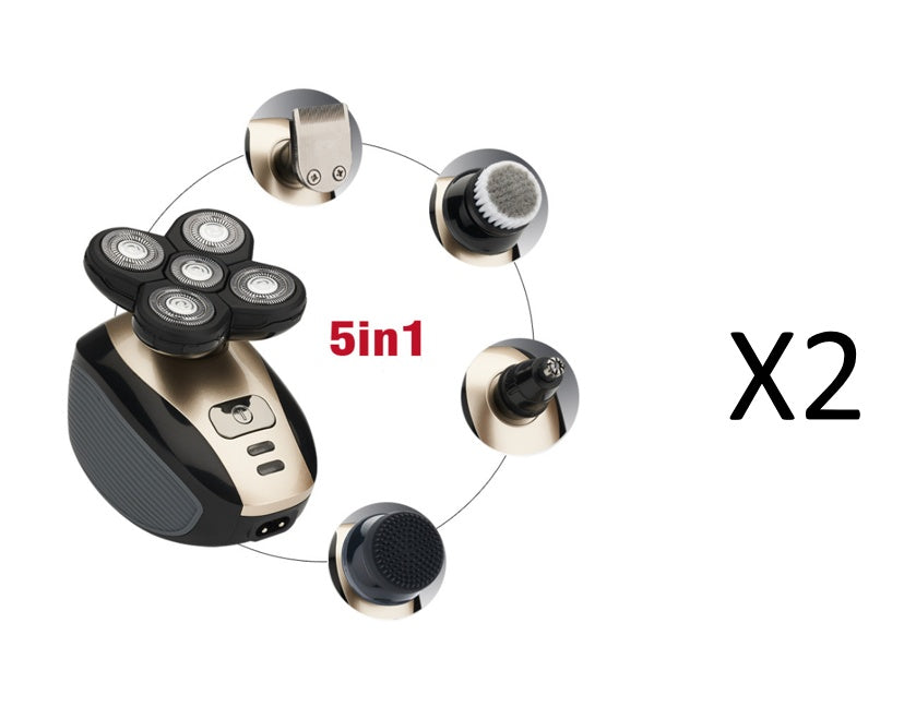 Waterdicht Elektrisch Scheerapparaat – 5-in-1 Gezicht & Lichaam - USB-Oplaadbaar