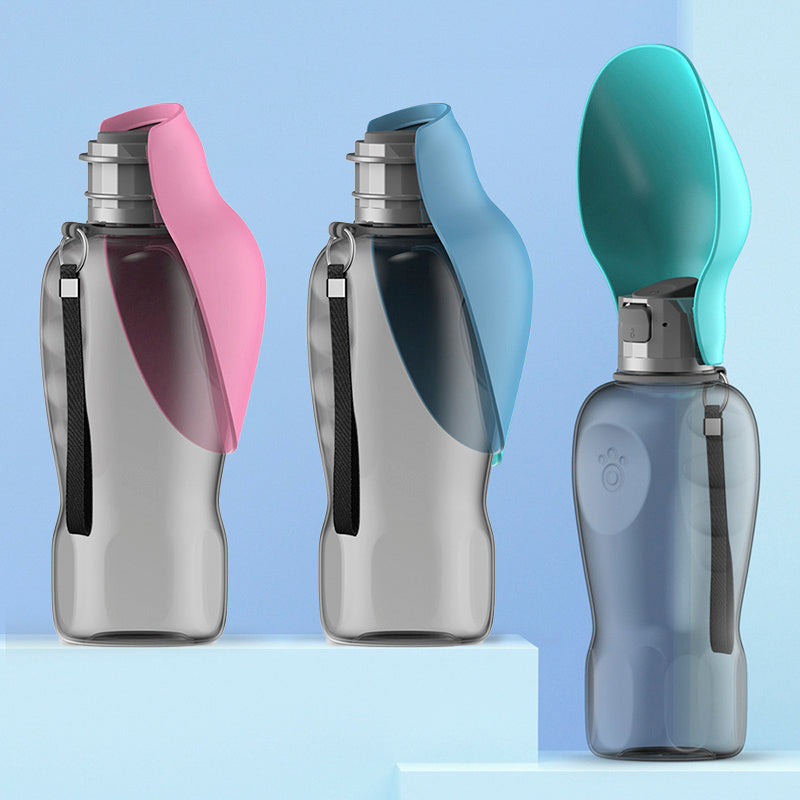 800ml Honden Drinkfles – Draagbare Waterfles met Opvouwbare Drinkbak & Lekvrij Ontwerp