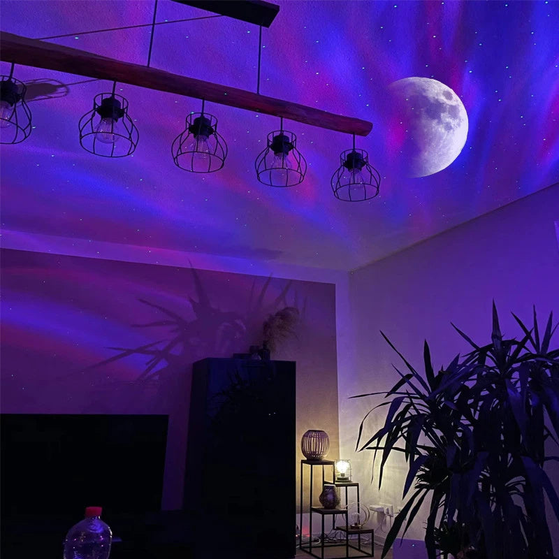 Aurora Galaxy Projector – LED Sterrenhemel & Maanlamp voor Slaapkamer