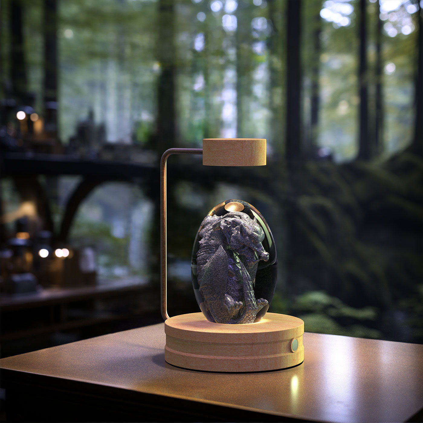 3D Kristalglas Nachtlamp met USB Oplaadfunctie