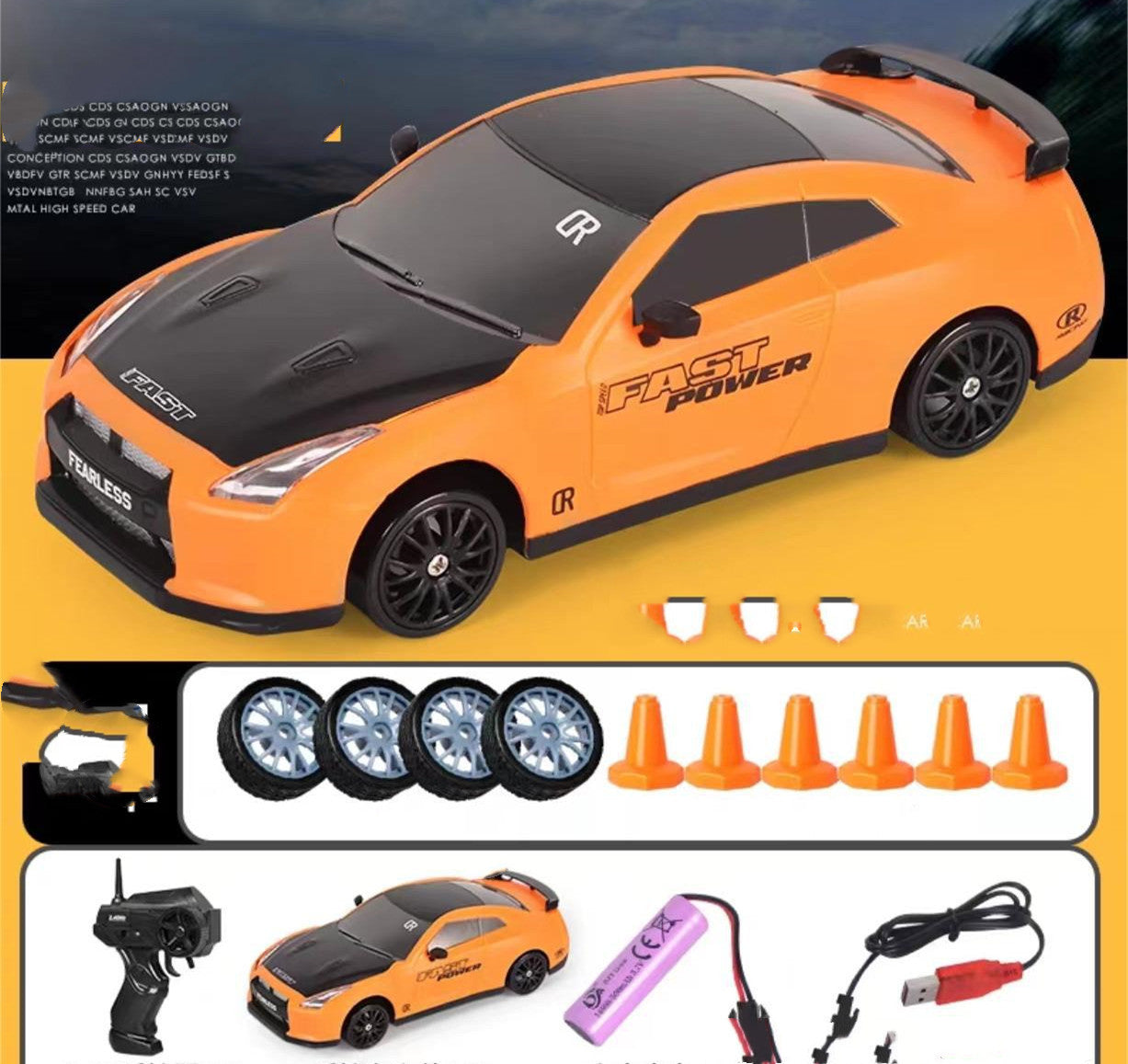 2.4G RC Drift Auto – 4WD Racewagen met Afstandsbediening voor Kinderen