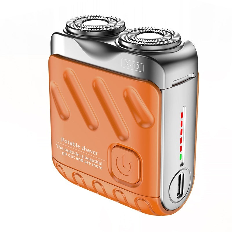 Draagbaar Elektrisch Scheerapparaat met Dubbele Roterende Messen – Mini USB Oplaadbare Reisscheerapparaat voor Mannen