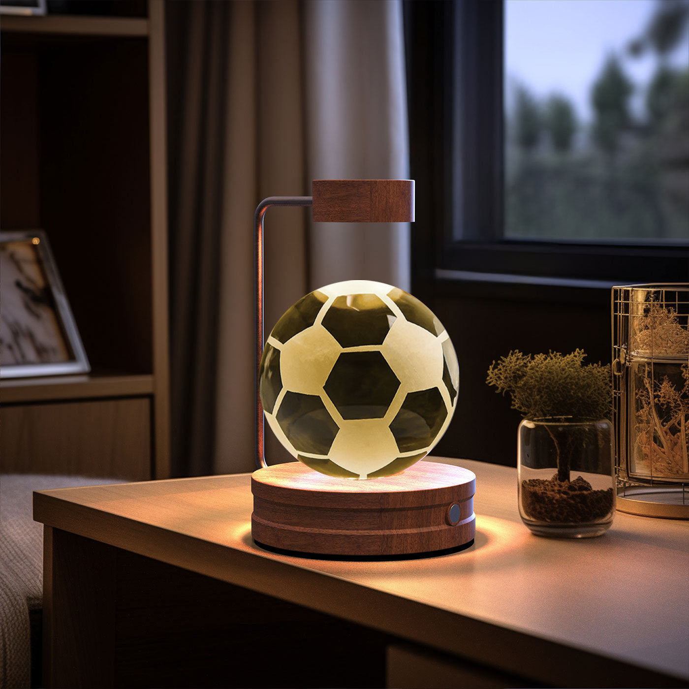 3D Kristalglas Nachtlamp met USB Oplaadfunctie