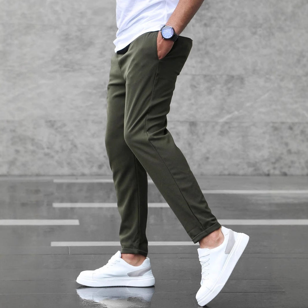 Heren Straight-Leg Broek – Modern & Comfortabele