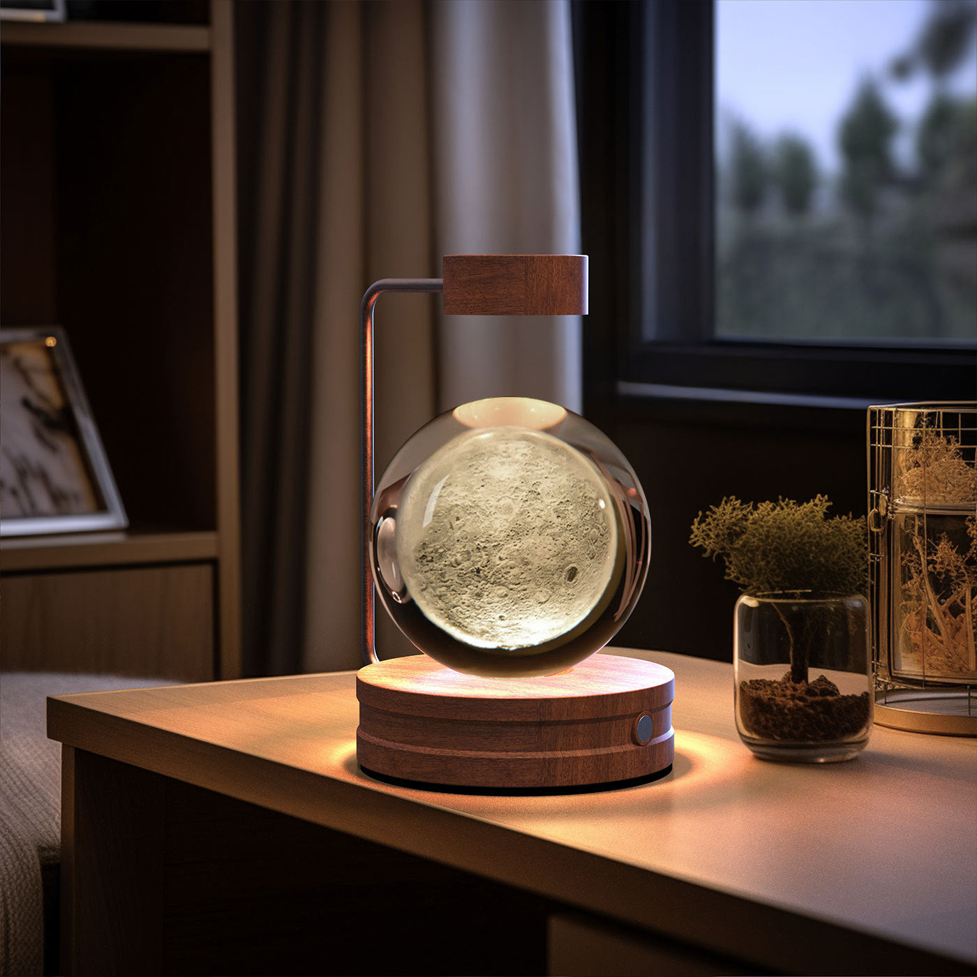 3D Kristalglas Nachtlamp met USB Oplaadfunctie