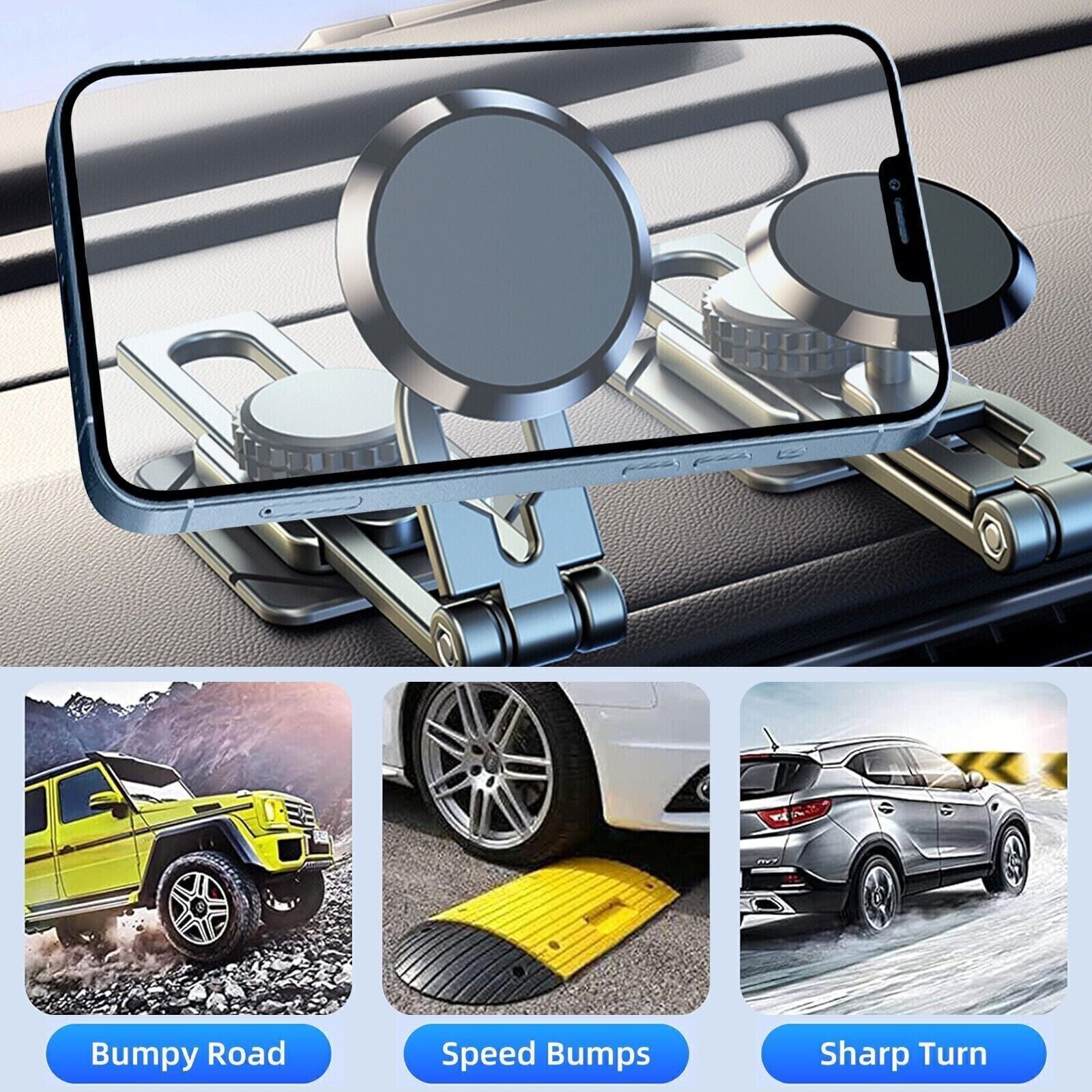 Magnetische Auto Telefoonhouder – Verstelbaar & Sterk