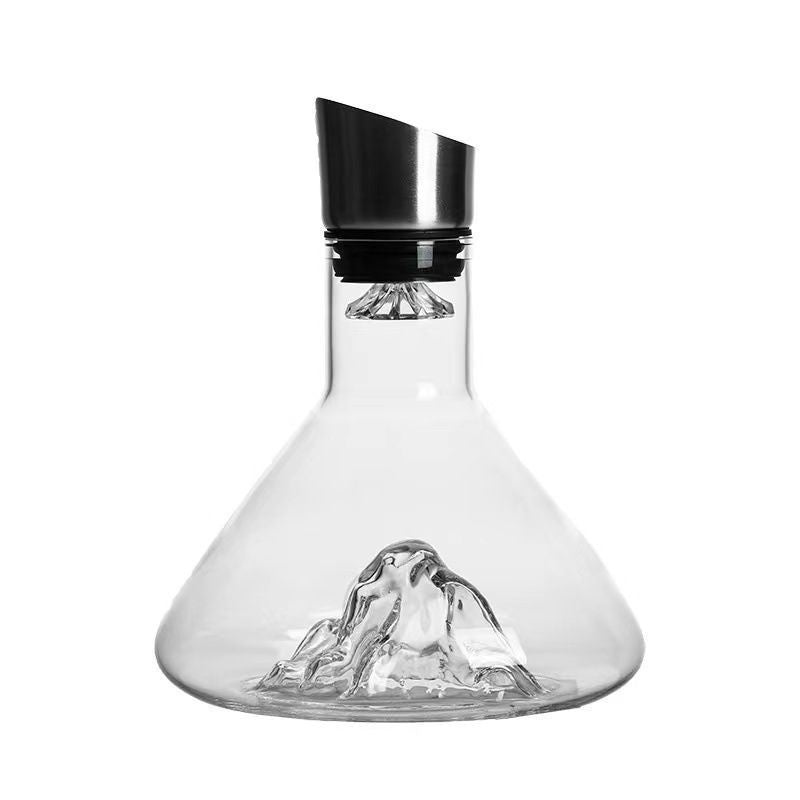 Iceberg Waterfall Wijnkaraf – Kristal Glas Decanter met Traploze Filtratie