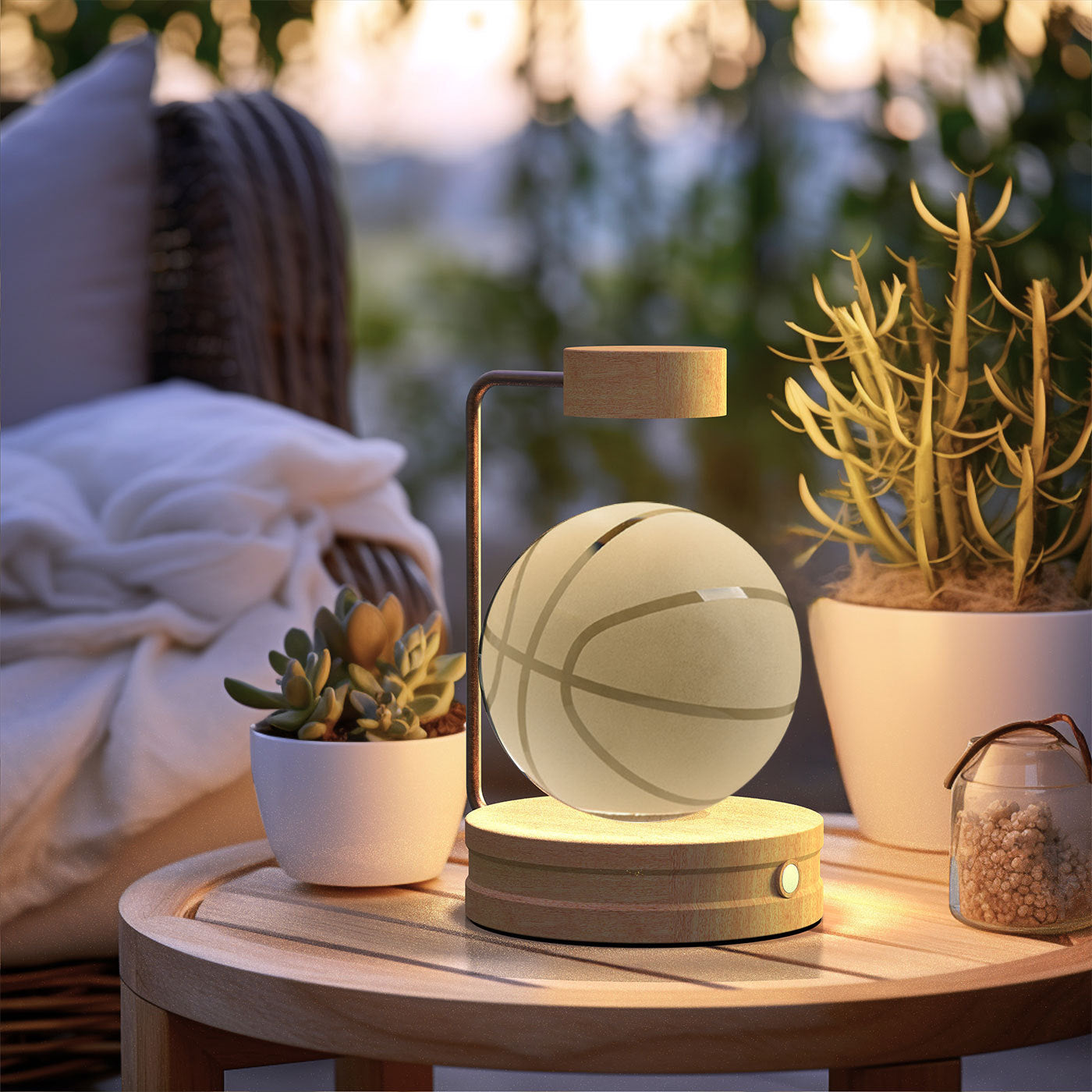 3D Kristalglas Nachtlamp met USB Oplaadfunctie