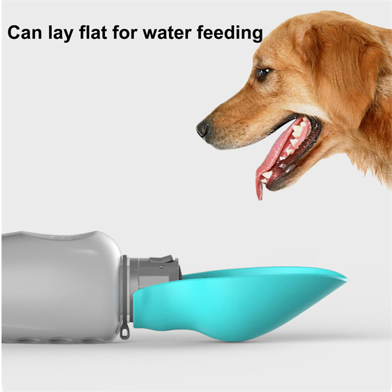 800ml Honden Drinkfles – Draagbare Waterfles met Opvouwbare Drinkbak & Lekvrij Ontwerp