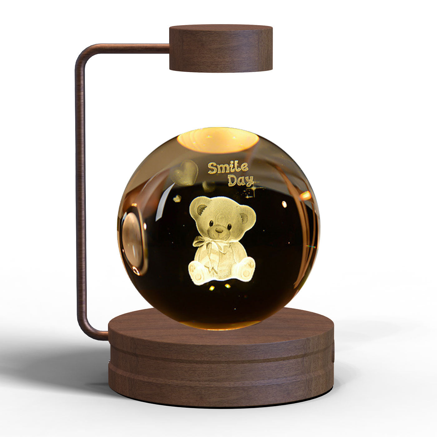 3D Kristalglas Nachtlamp met USB Oplaadfunctie