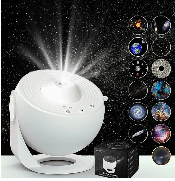 12-in-1 Planetarium Projector – Galaxy Beamer met 360° Rotatie & Films