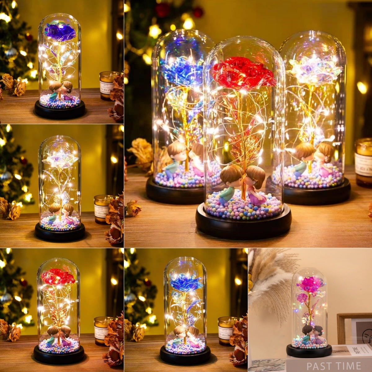 Eternal Rose LED Licht – Roos in Glazen Stolp met Warm Wit Licht