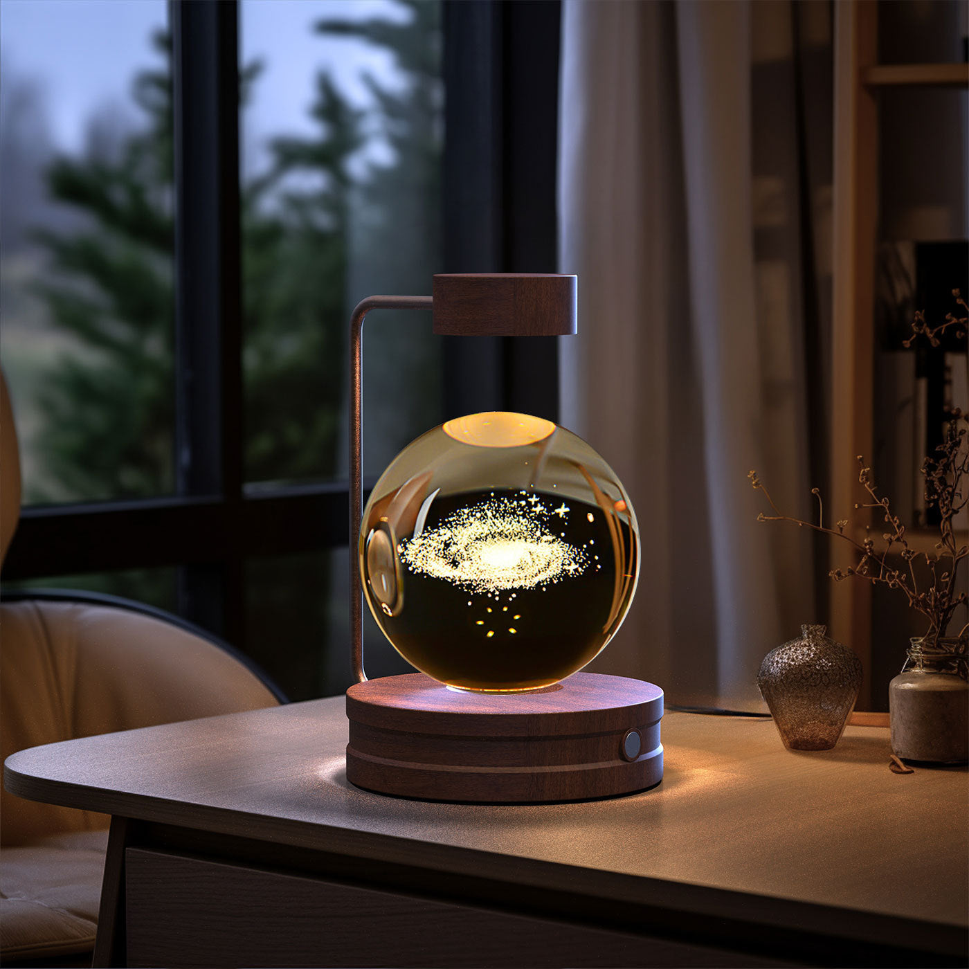 3D Kristalglas Nachtlamp met USB Oplaadfunctie