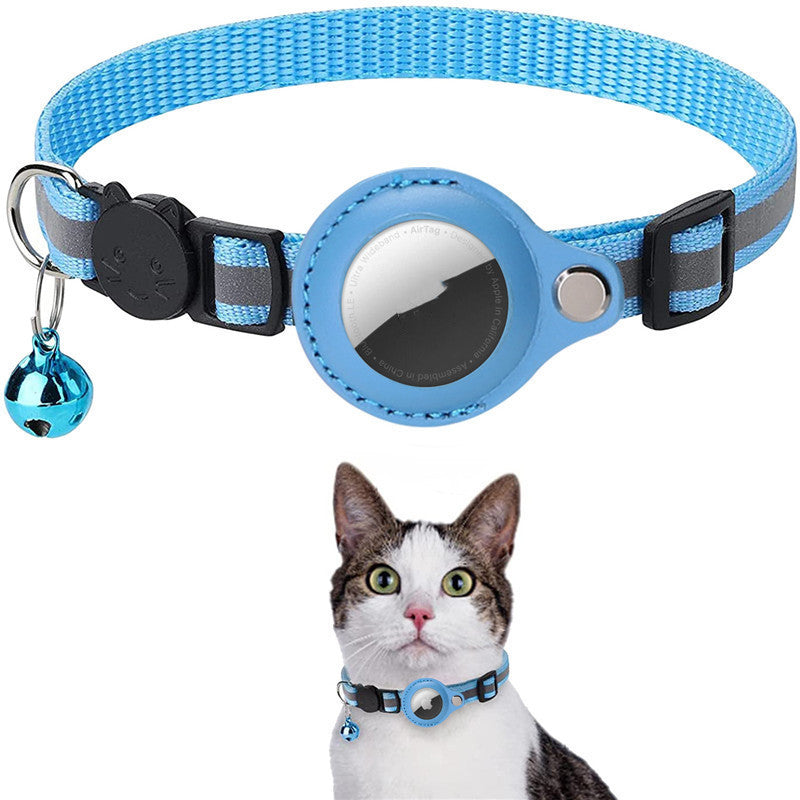 Reflecterende AirTag Halsband – Waterdichte Nylon Halsband met Houder voor Kat of Hond