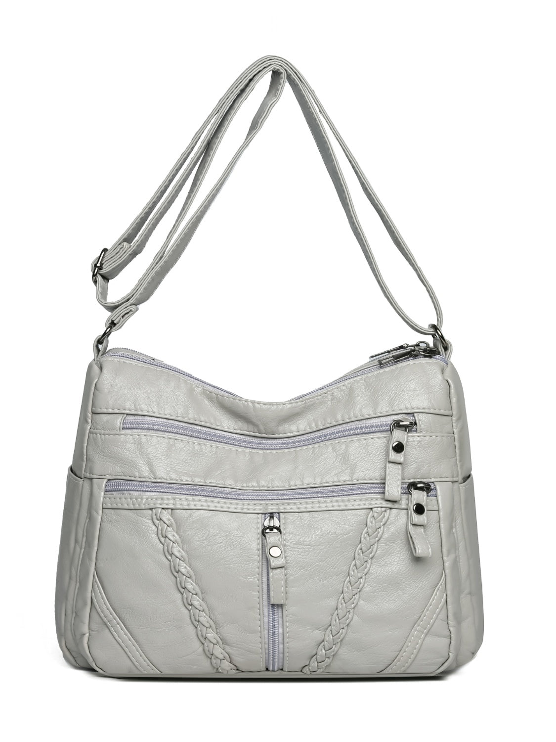 Adjustable Strap PU Leather Shoulder Bag