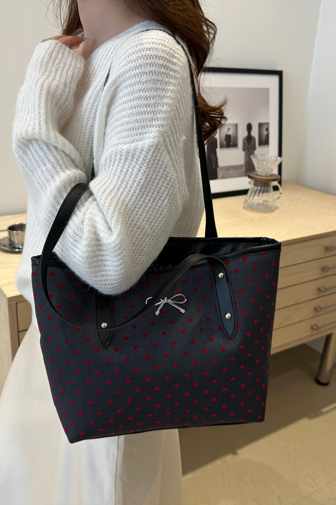 Polyester Tote Bag met strik