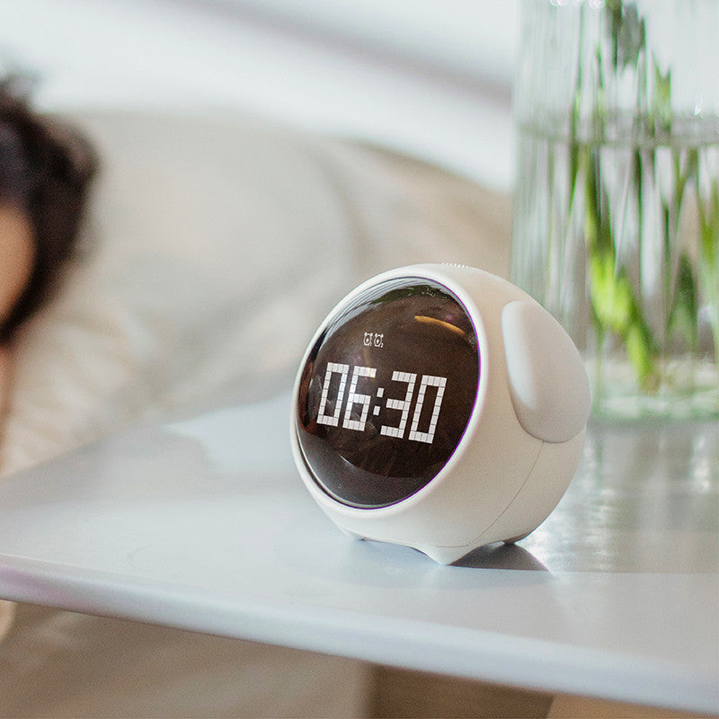 Digitale LED Wekker - Rond Design met Alarm