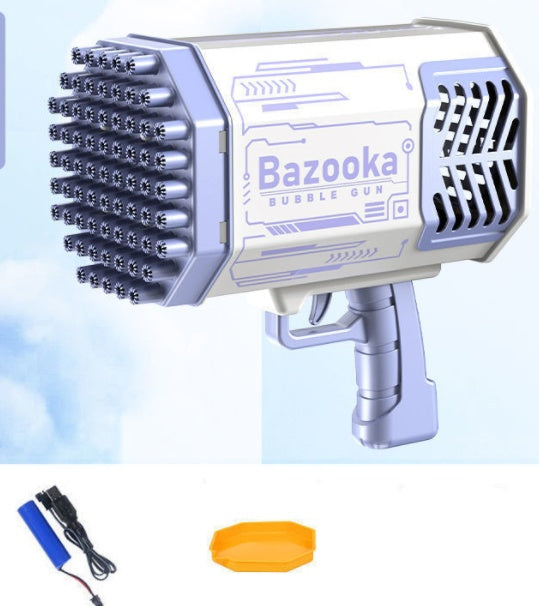 Bubble Gun Rocket – 69 Gaatjes Bellenblaas Speelgoed met Licht & Automatische Blazer