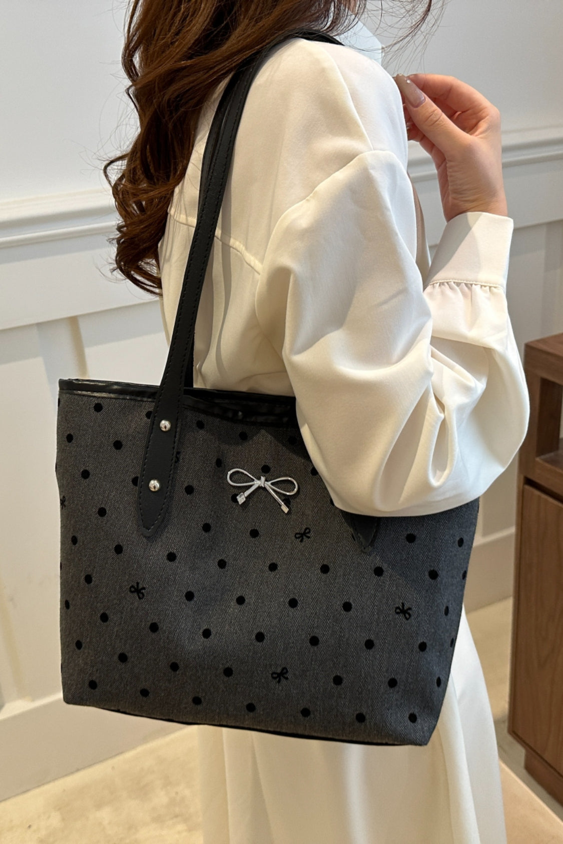 Polyester Tote Bag met strik