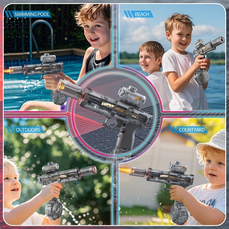 LED Waterpistool met Recoil & Oplaadbare Batterij – Automatische Waterpistool