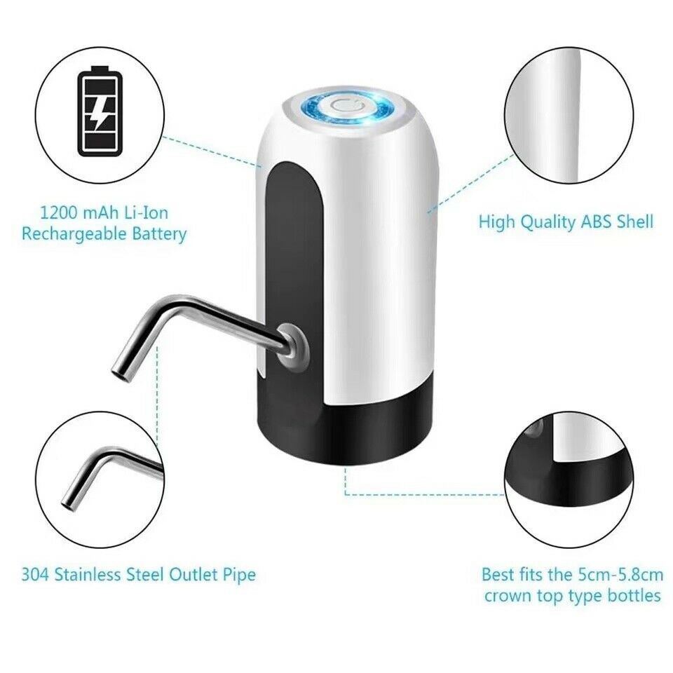 Elektrische Waterpomp voor Gallonflessen – USB Oplaadbaar
