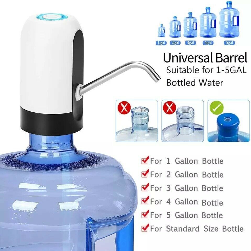 Elektrische Waterpomp voor Gallonflessen – USB Oplaadbaar
