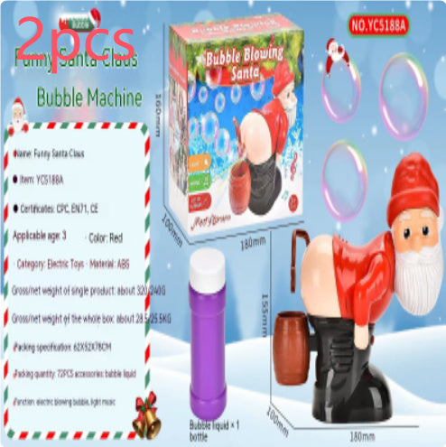 Elektrische Kerstman Bellenblaasmachine – Met Muziek, Licht & Bubbels
