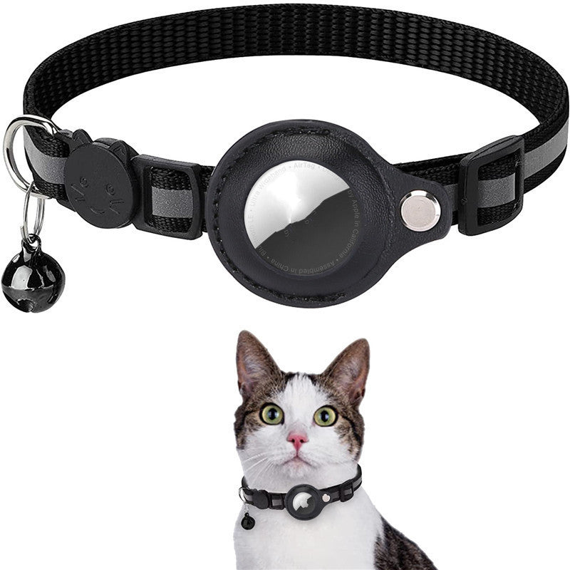Reflecterende AirTag Halsband – Waterdichte Nylon Halsband met Houder voor Kat of Hond