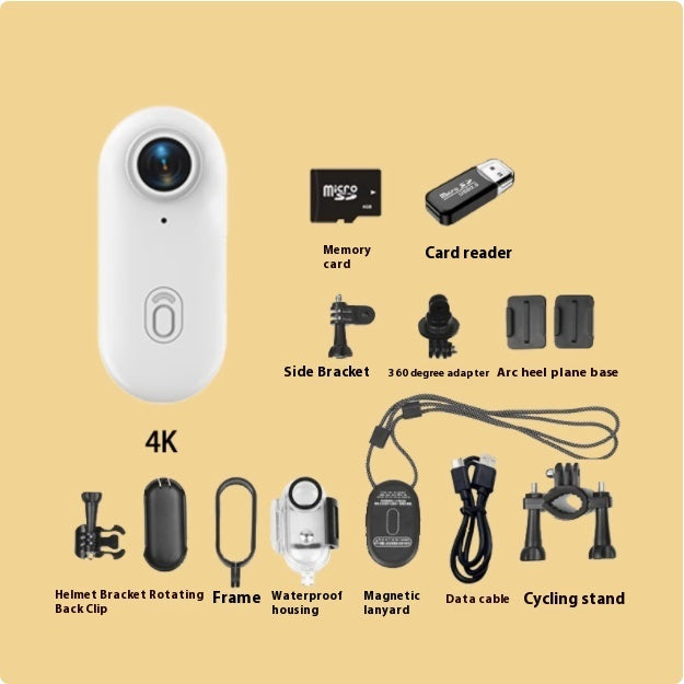 Compacte 4K Action Cam – Helm- & Fietsbevestiging