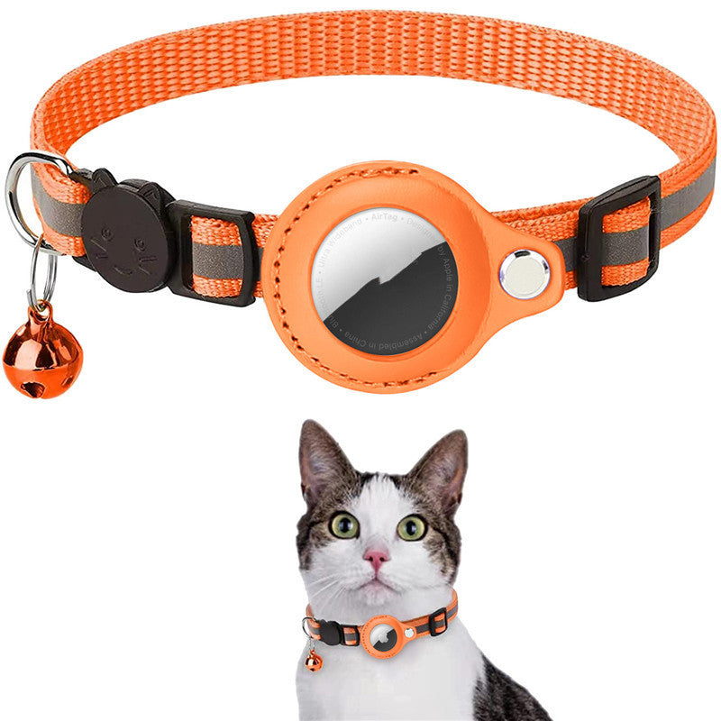 Reflecterende AirTag Halsband – Waterdichte Nylon Halsband met Houder voor Kat of Hond