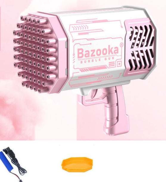 Bubble Gun Rocket – 69 Gaatjes Bellenblaas Speelgoed met Licht & Automatische Blazer