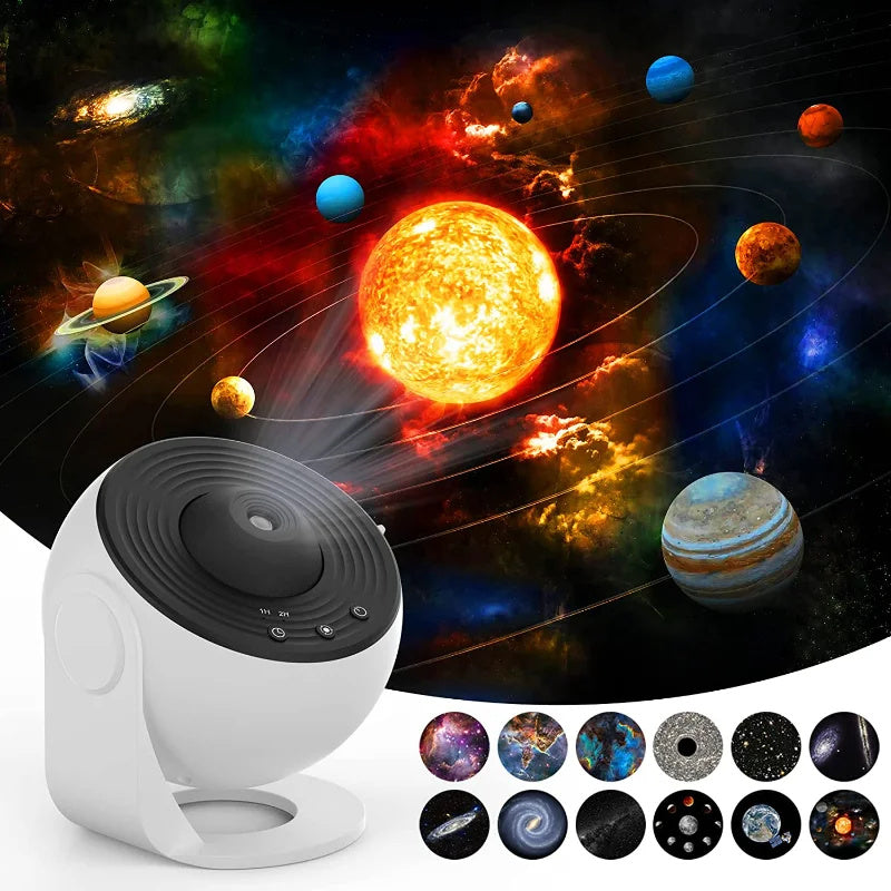 12-in-1 Planetarium Projector – Galaxy Beamer met 360° Rotatie & Films