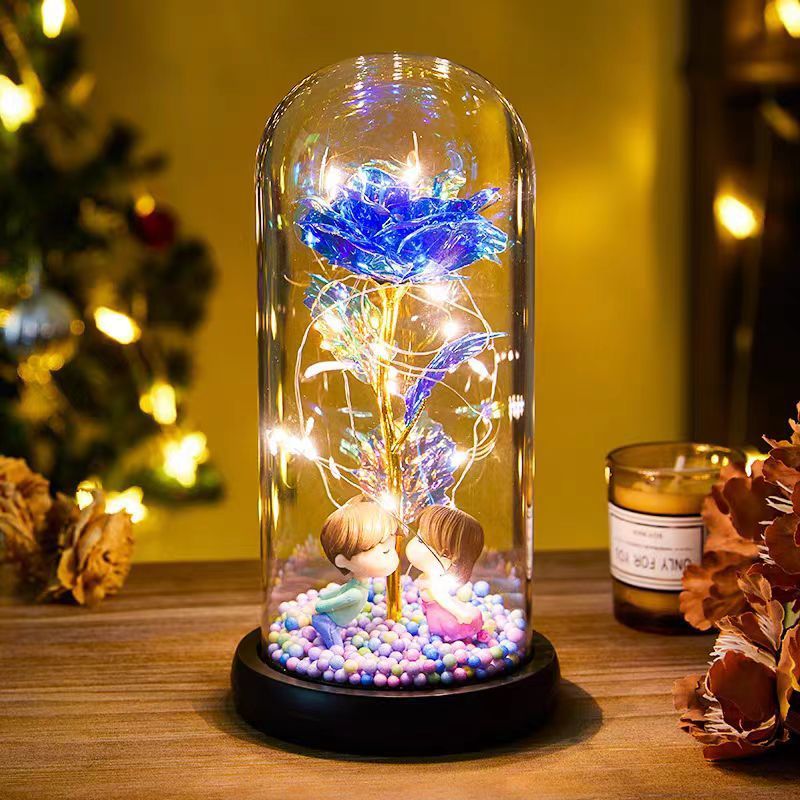 Eternal Rose LED Licht – Roos in Glazen Stolp met Warm Wit Licht