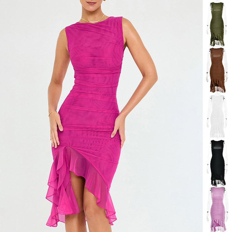 Dames Elegante Mid-Length Nauwsluitende Jurk