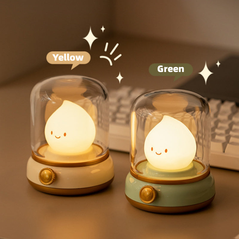 Retro Mini Nachtlamp – USB Oplaadbare LED Tafellamp in Cartoonstijl
