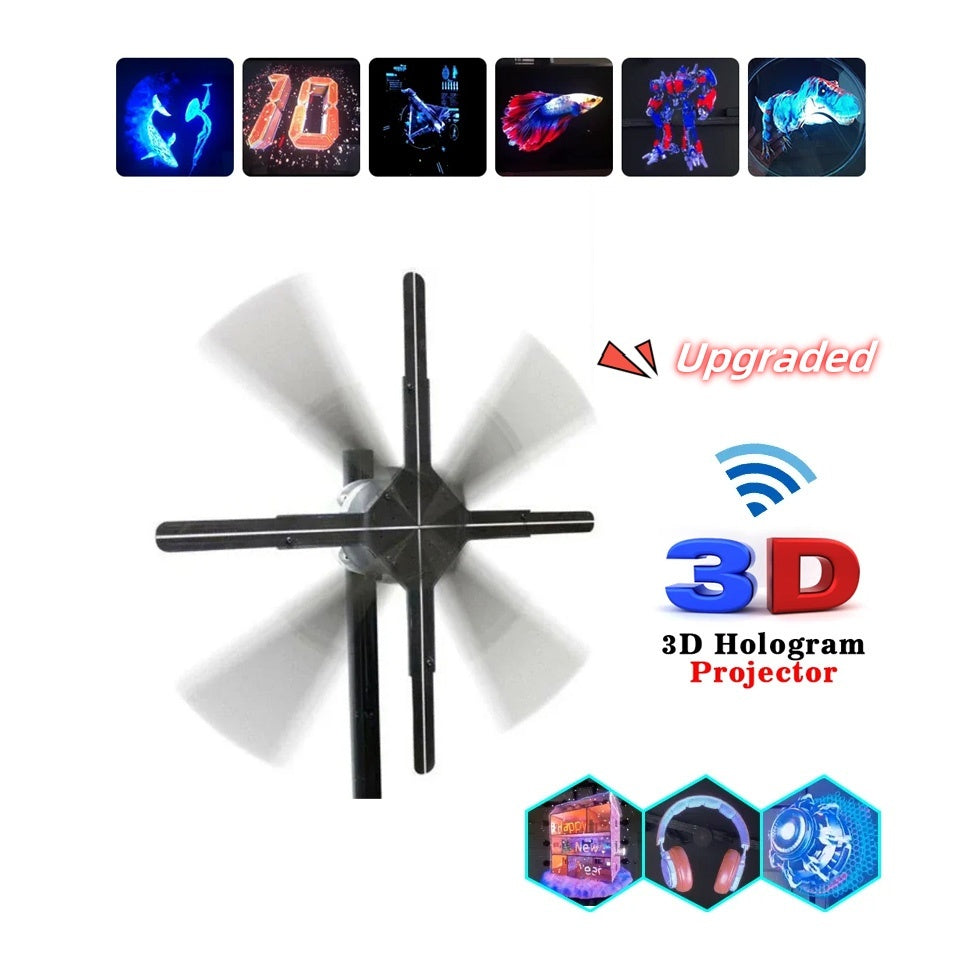 3D Holografisch Ventilatorscherm – Full HD Weergave