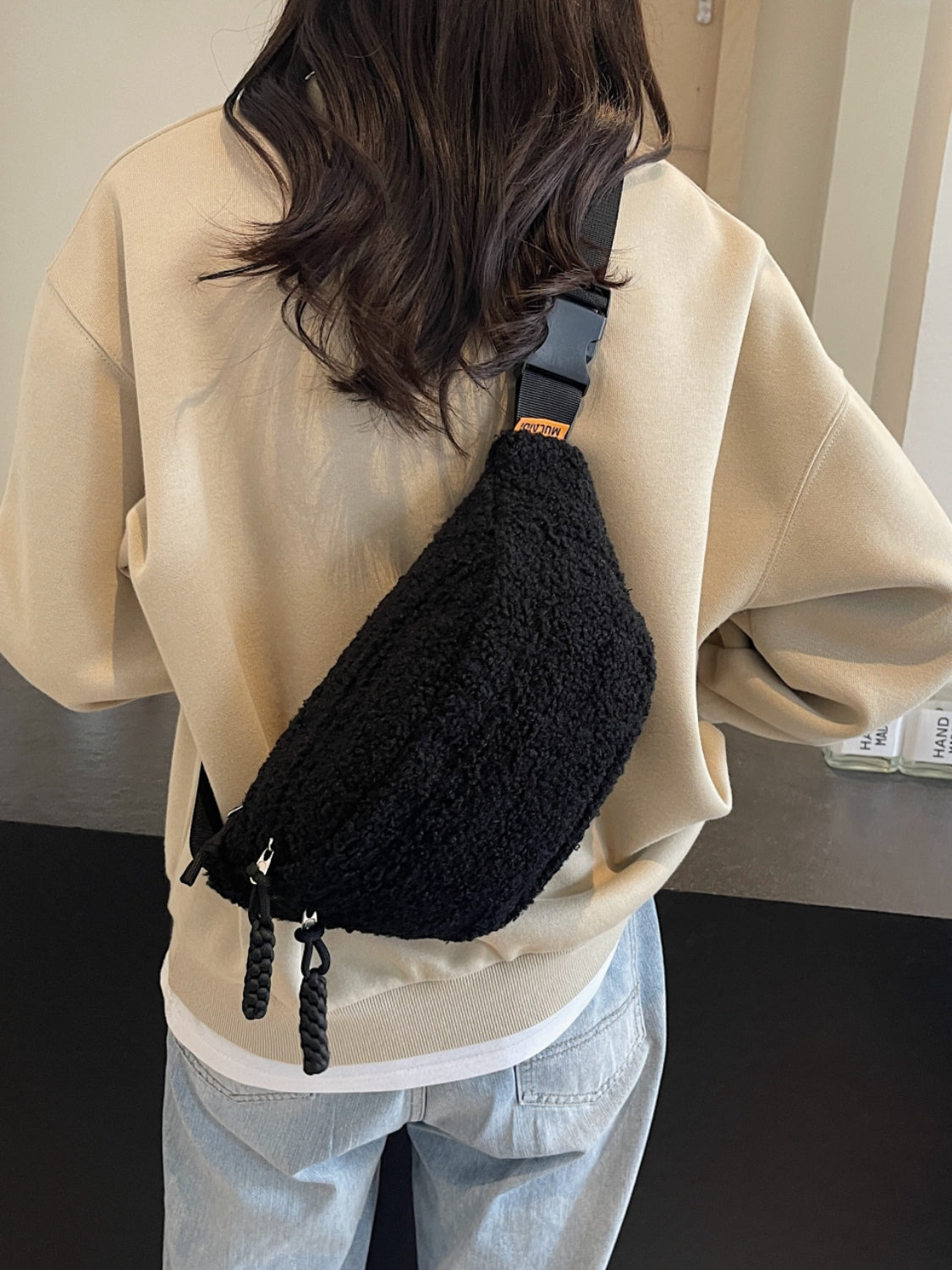 Sherpa Crossbody tas met verstelbare riem