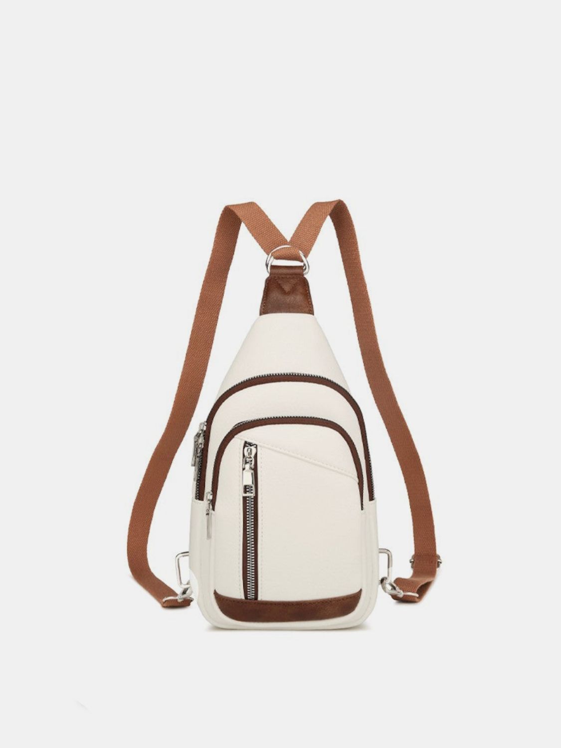 PU leren crossbody tas met twee afneembare banden