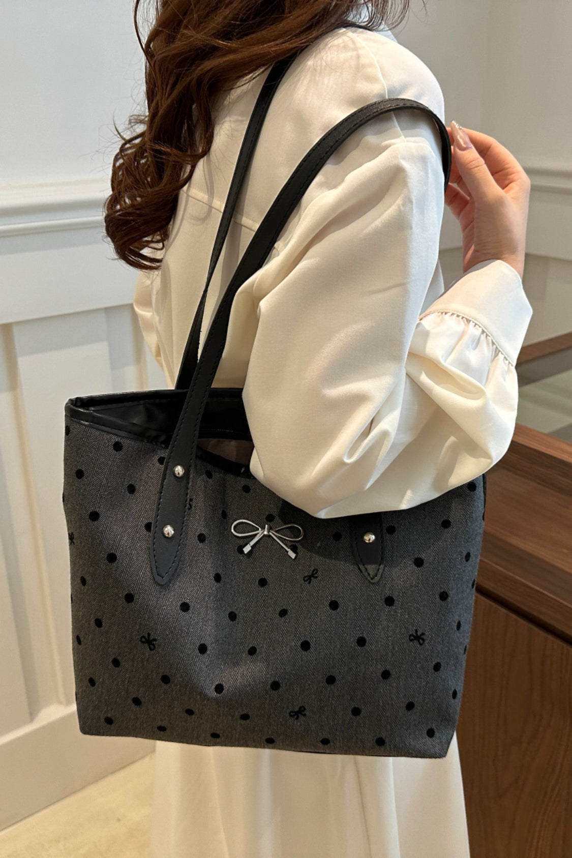 Polyester Tote Bag met strik