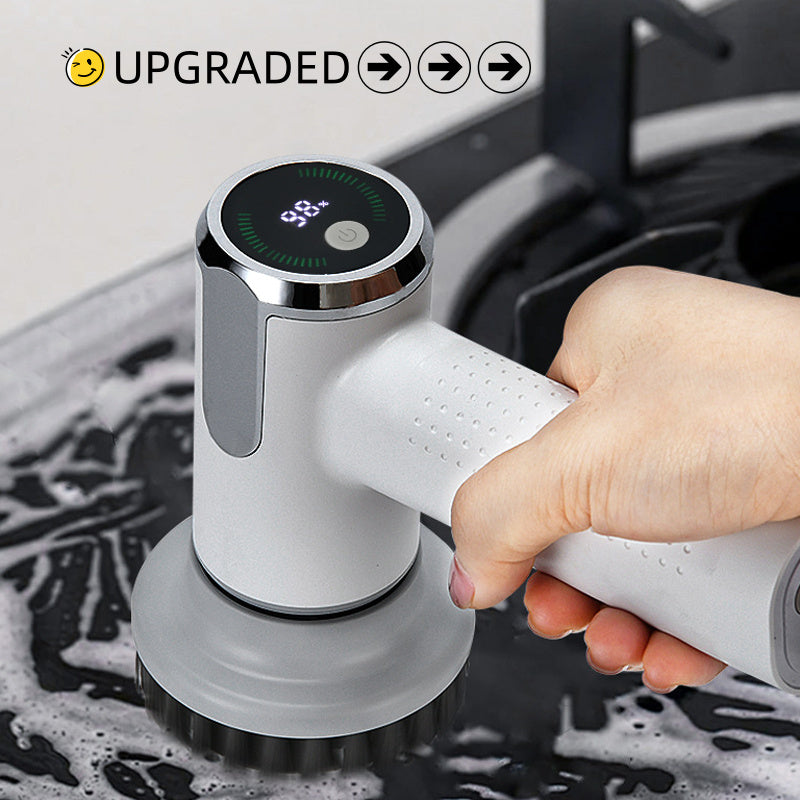Draadloze Elektrische Reinigingsborstel met Touch Display – Waterdicht & Oplaadbaar (3000 mAh)