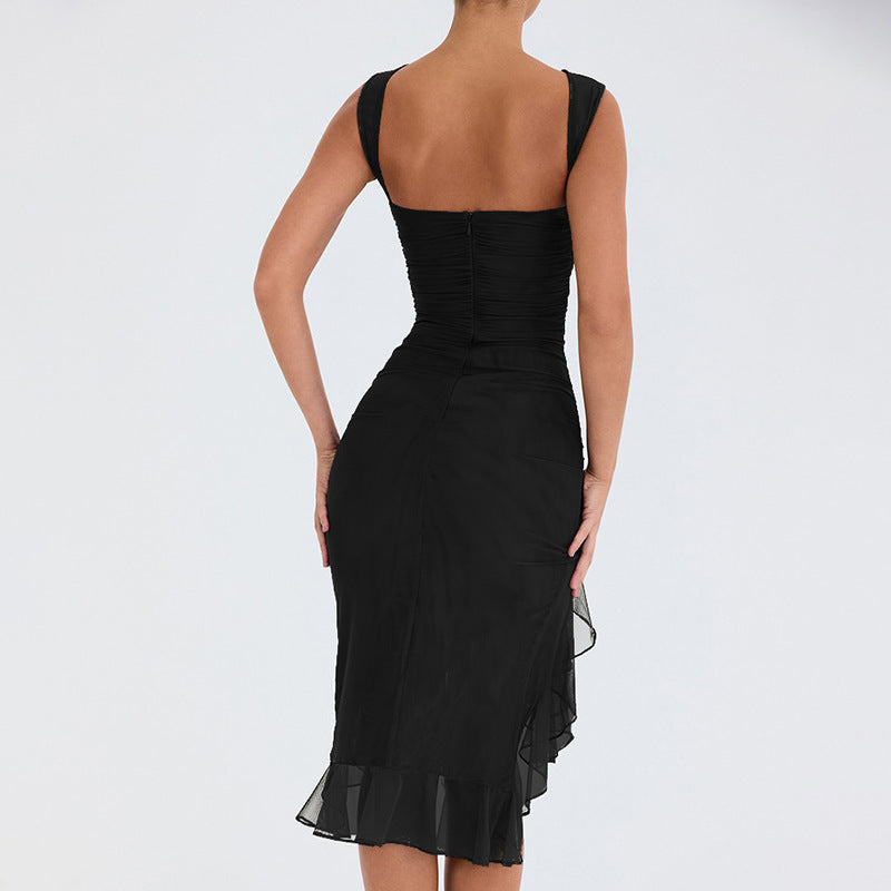 Dames Elegante Mid-Length Nauwsluitende Jurk
