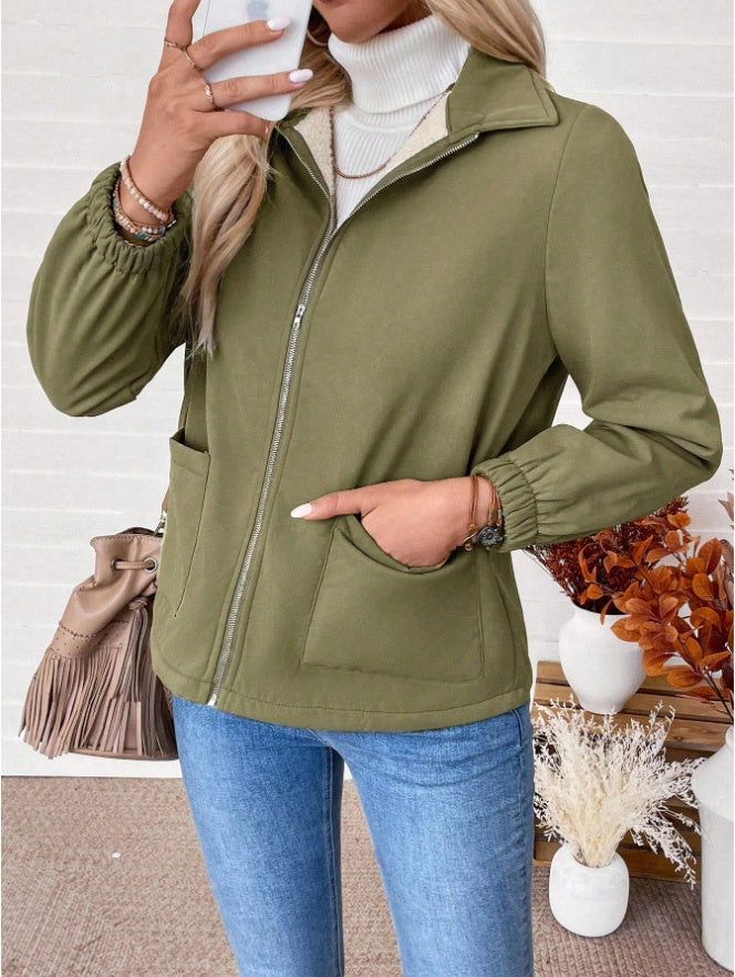Dames Gevoerde Cardigan – Met rits