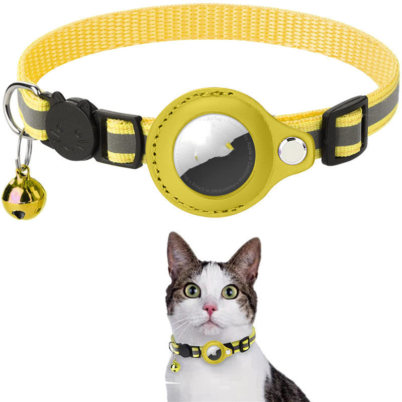 Reflecterende AirTag Halsband – Waterdichte Nylon Halsband met Houder voor Kat of Hond