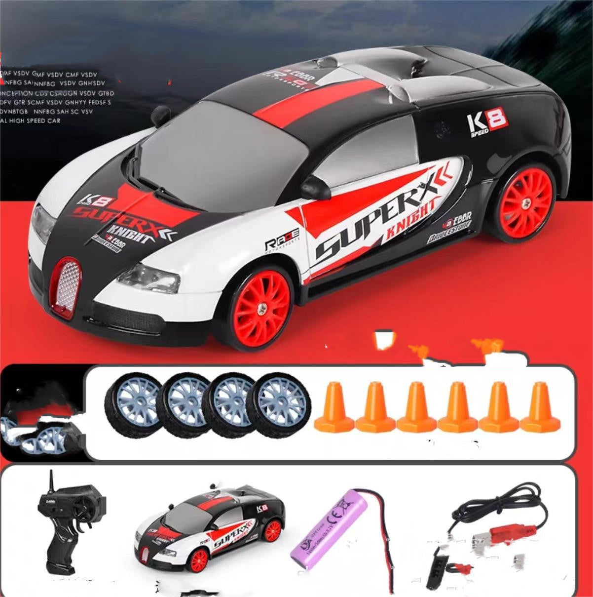2.4G RC Drift Auto – 4WD Racewagen met Afstandsbediening voor Kinderen
