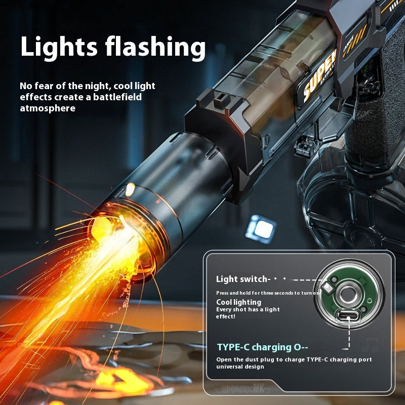 LED Waterpistool met Recoil & Oplaadbare Batterij – Automatische Waterpistool