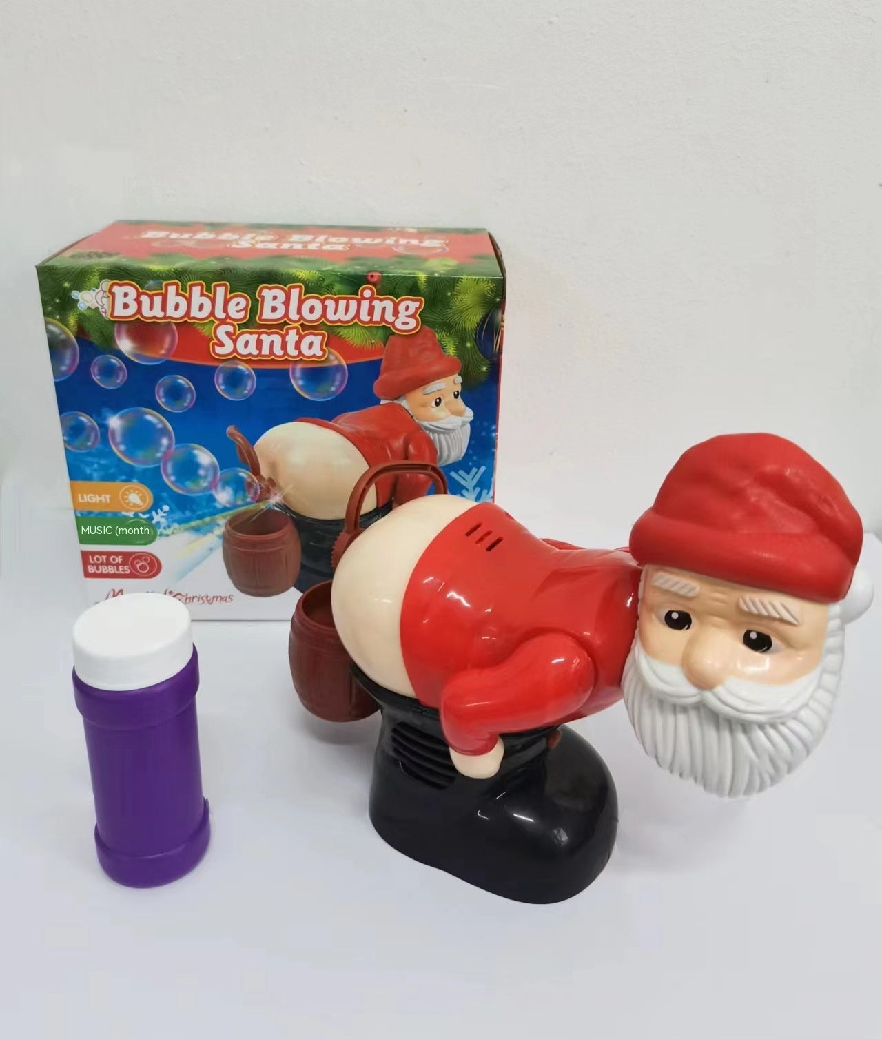 Elektrische Kerstman Bellenblaasmachine – Met Muziek, Licht & Bubbels