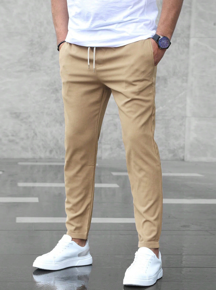 Heren Straight-Leg Broek – Modern & Comfortabele